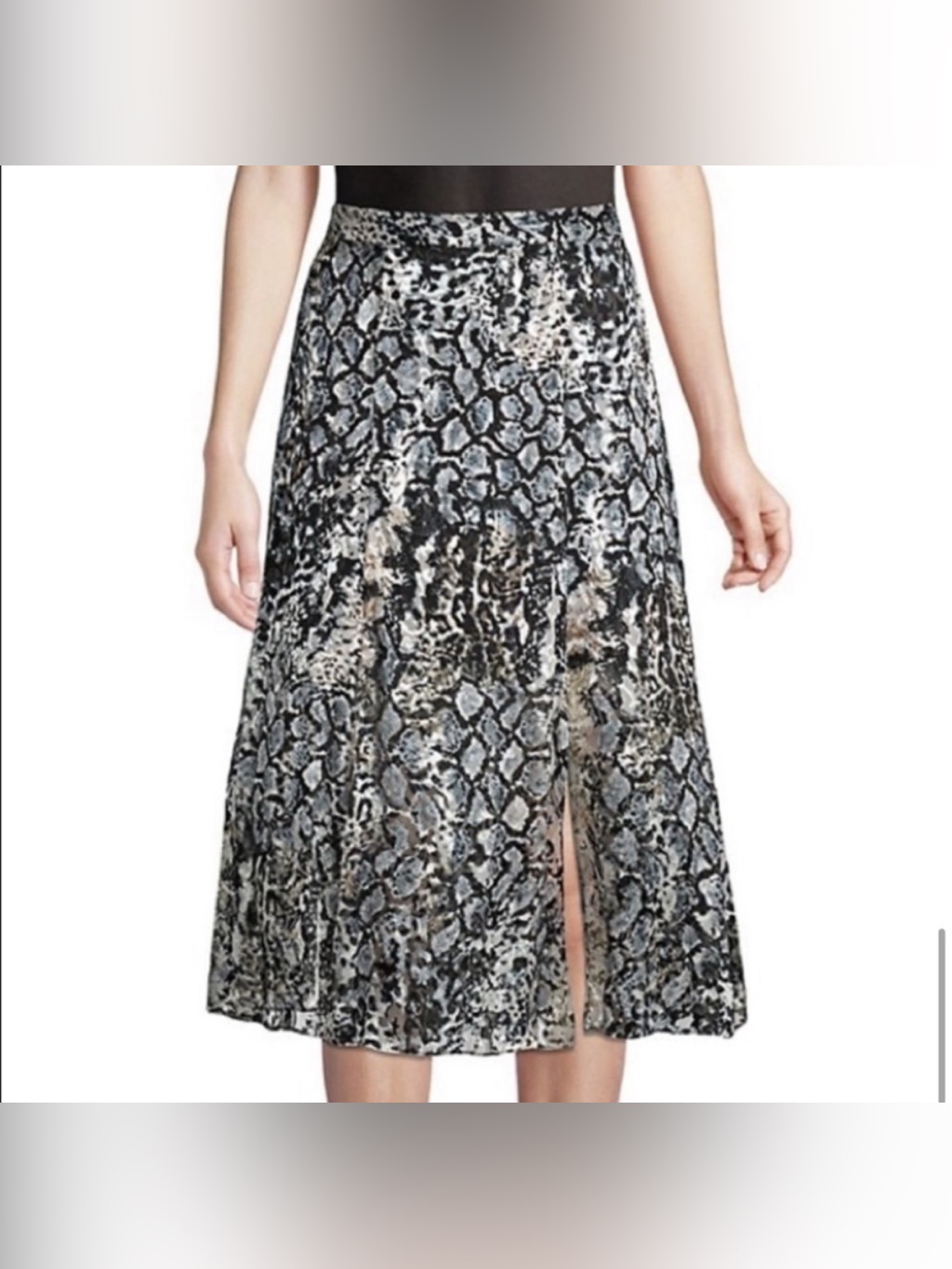 Alice And Olivia Athena Animal Print Midi Skirt Nwt Size 2 — image 4 of 8